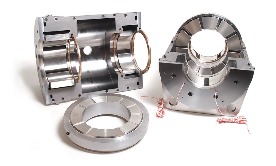 Combination journal/thrust horizontal bearing assembly and a fixed profile thrust bearing